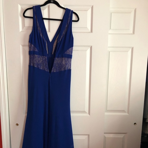 BCBG floor length blue gown, worn once! - Picture 4 of 7